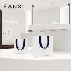 FANXI D066 Jewelry Gift Bag Jewelry Storage Bag Handbag Blue Ribbon Jewelry Bag Packaging Bag Customization
