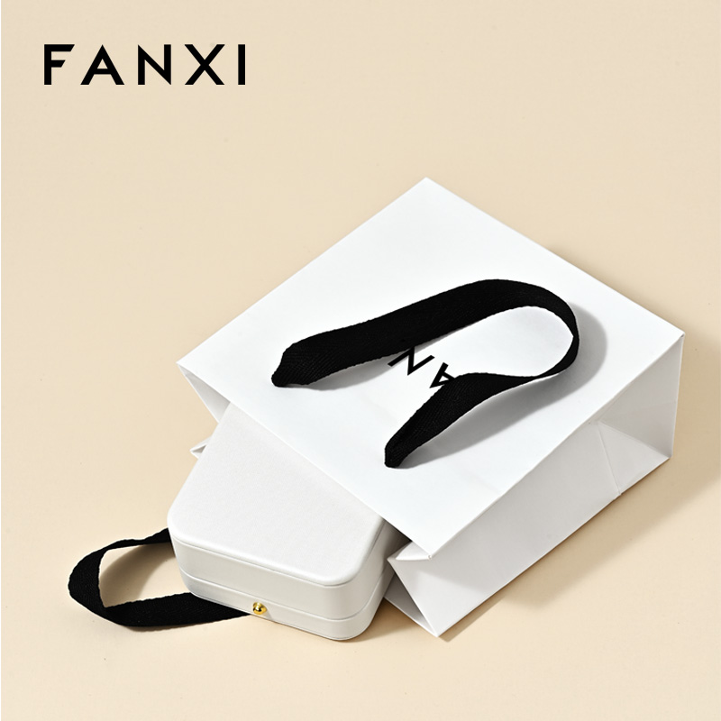 FANXI D065 Jewelry Gift Bag Jewelry Storage Bag Handbag Black Ribbon Jewelry Bag Packaging Bag Customization