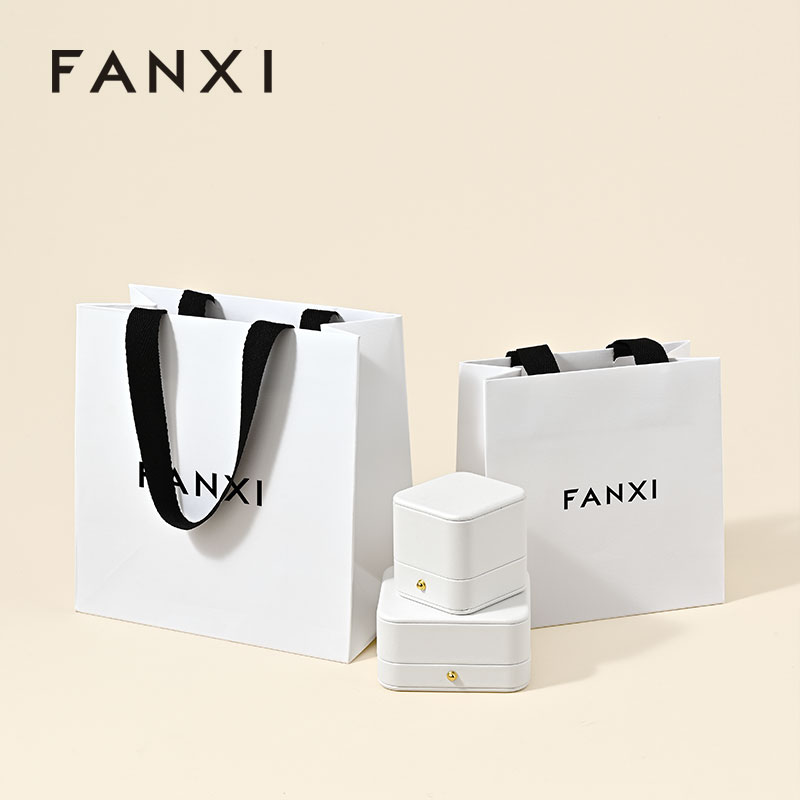 FANXI D067 Special Paper Jewelry Bags Custom Printed Logo Jewelry Gift Packaging Bags