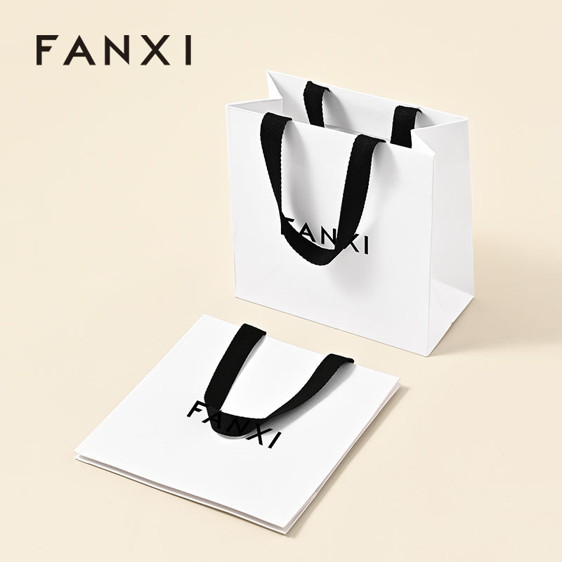 FANXI D067 Special Paper Jewelry Bags Custom Printed Logo Jewelry Gift Packaging Bags