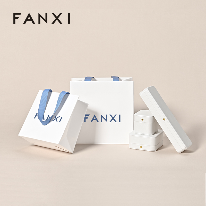 FANXI D064 Special Paper Jewelry Bags Custom Printed Logo Jewelry Gift Packaging Bags