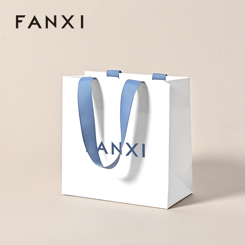 FANXI D064 Special Paper Jewelry Bags Custom Printed Logo Jewelry Gift Packaging Bags