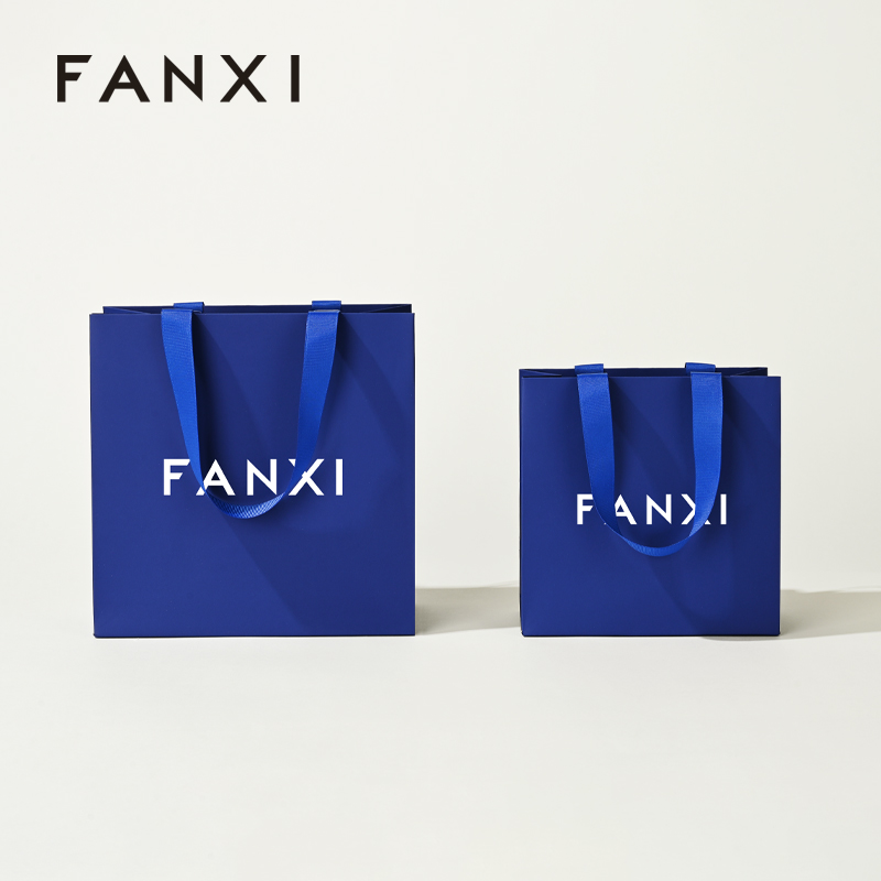 FANXI D069 High Quality Paper Shopping Bag Wholesale Printed Retail Gift Craft Jewelry Cosmetic Packaging Paper Bags with Logo