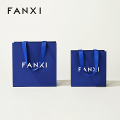 FANXI D069 High Quality Paper Shopping Bag Wholesale Printed Retail Gift Craft Jewelry Cosmetic Packaging Paper Bags with Logo