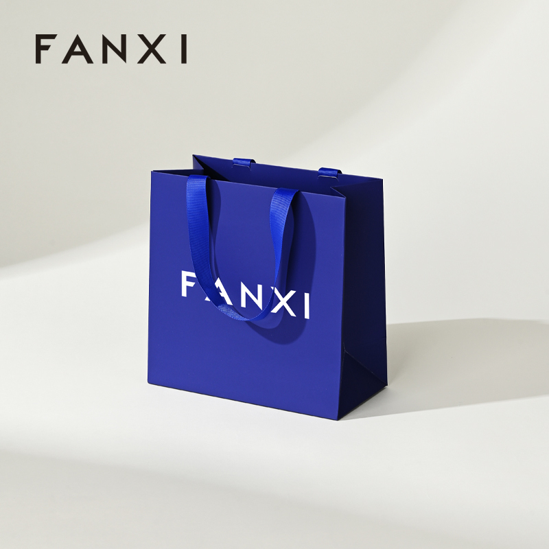FANXI D069 High Quality Paper Shopping Bag Wholesale Printed Retail Gift Craft Jewelry Cosmetic Packaging Paper Bags with Logo