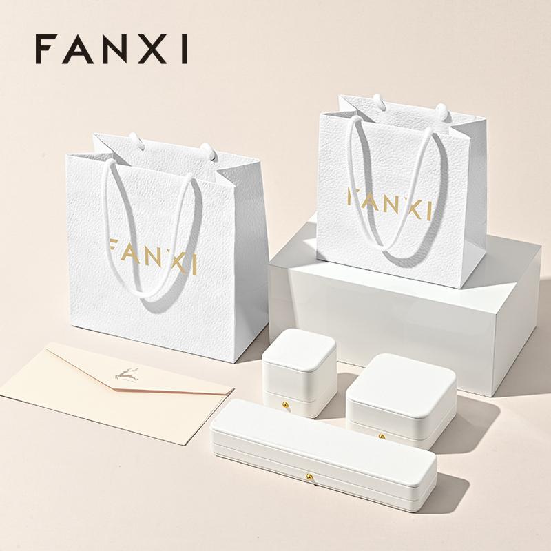FANXI D072 Custom Printed Logo Luxury Gift Paper Bag Retail Shopping Jewelry Gift Paper Bags with Your Own Logo