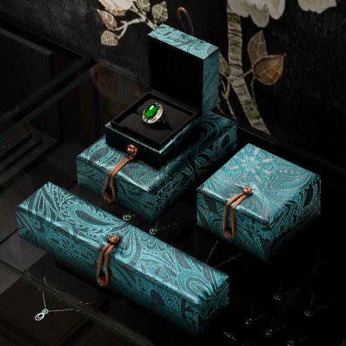 FANXI H034 Custom Jewelry Boxes Microfiber Luxury Gift Packing Box for Jewellery Necklace Bracelet Rings