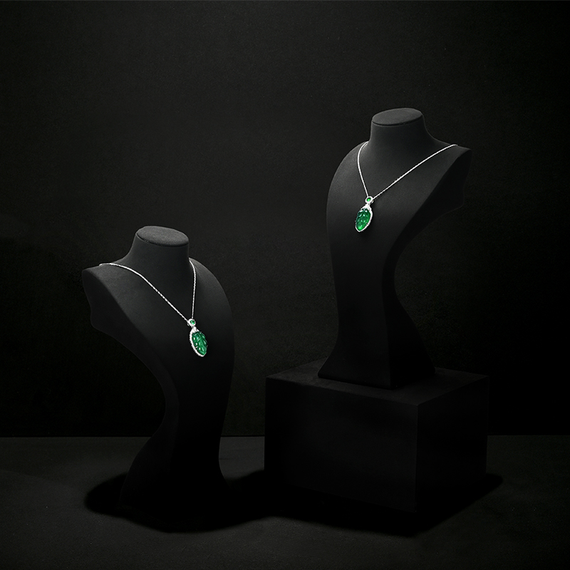 FANXI RX093 Microfiber Necklace Bust Display Six Colour Microfiber Jewelry Bust Necklaces Window Display Jewelry Display Mannequin