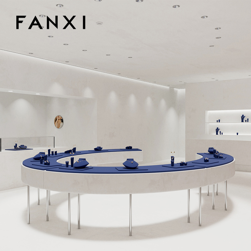 FANXI RX083 Jewelry Lay Down Pendant Necklace Bust Display White Black Mannequin for Vendors