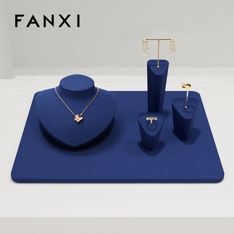 FANXI RX083 Jewelry Lay Down Pendant Necklace Bust Display White Black Mannequin for Vendors