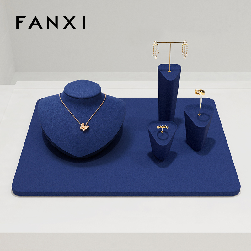 FANXI RX083 Jewelry Lay Down Pendant Necklace Bust Display White Black Mannequin for Vendors