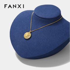 FANXI RX083 Jewelry Lay Down Pendant Necklace Bust Display White Black Mannequin for Vendors
