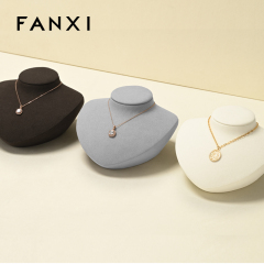 FANXI RX083 Jewelry Lay Down Pendant Necklace Bust Display White Black Mannequin for Vendors