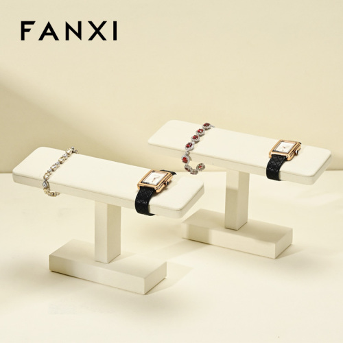 FANXI J011 Beige Microfiber Jewelry Display Props Bracelets Watches Counter Displays Jewelry Display Racks