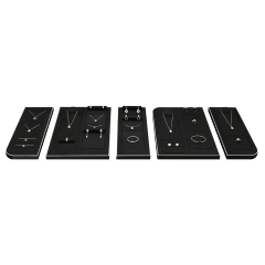 FANXI JS134 Luxury Jewelry Display Props Customized Metal Microfiber Showcase Tray Display