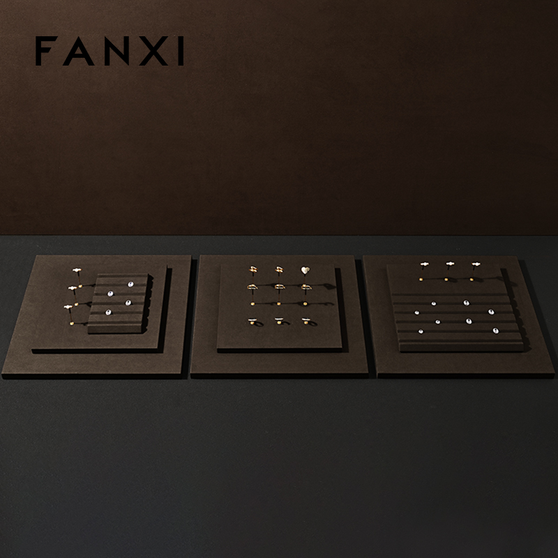 FANXI TT464 Multi-color Jewelry Counter Display Jewelry Ring Tray Customized Jewelry Displays Set for Window Show