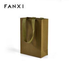 FANXI Natural Silk Luxury Jewelry Paper Bag Paper Bag Shopping Bag with Your Own Logo