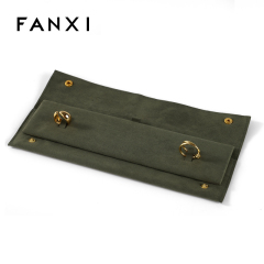 FANXI Folding Jewelry Bag Mix Color Jewelry Pouch Microfiber Travel Roll Jewelry Organizer Envelope Ring Pad Luxury Pouch