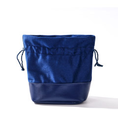 FANXI Blue Drawstring Velvet Pouch Jewelry Storage Bag with Printed Logo Wholesale