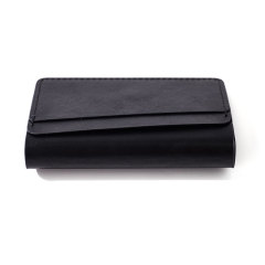 FANXI Luxury Black Folding Jewelry Storage Pouch Stylish Bag for Necklaces and Earrings