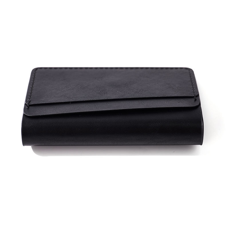 FANXI Luxury Black Folding Jewelry Storage Pouch Stylish Bag for Necklaces and Earrings