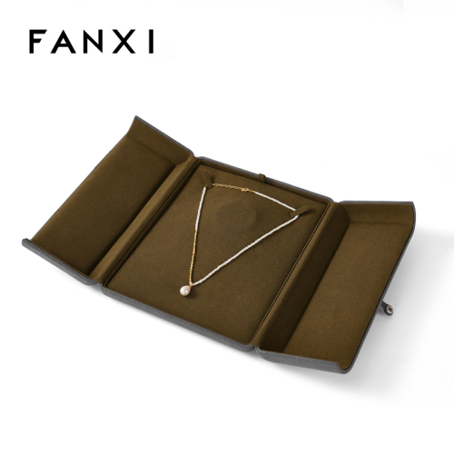 FANXI Wholesale Luxury Large Jewelry Set Box Bracelet Earring Necklace Ring Box Package Custom Jewelry Box