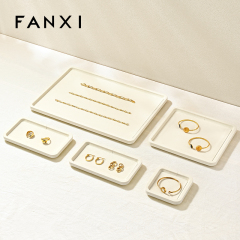 FANXI P199-202 Custom Luxury Ring Tray Display Stand Jewelry Organizer Jewellery Trays for Jewelry