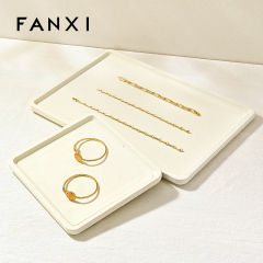 FANXI P199-202 Custom Luxury Ring Tray Display Stand Jewelry Organizer Jewellery Trays for Jewelry