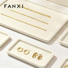 FANXI P199-202 Custom Luxury Ring Tray Display Stand Jewelry Organizer Jewellery Trays for Jewelry