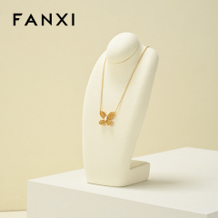 FANXI RX087 Microfiber Necklace Bust Display Multi-Color Microfiber Jewelry Bust Necklaces Window Display Jewelry Display Mannequin