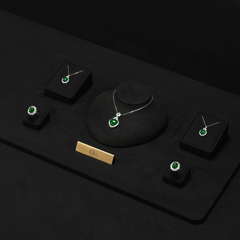 RX085 Necklace Display Storage Rack Jewelry Portrait Necklace Stand For Jade Gold Jewelry Necklace Display Props