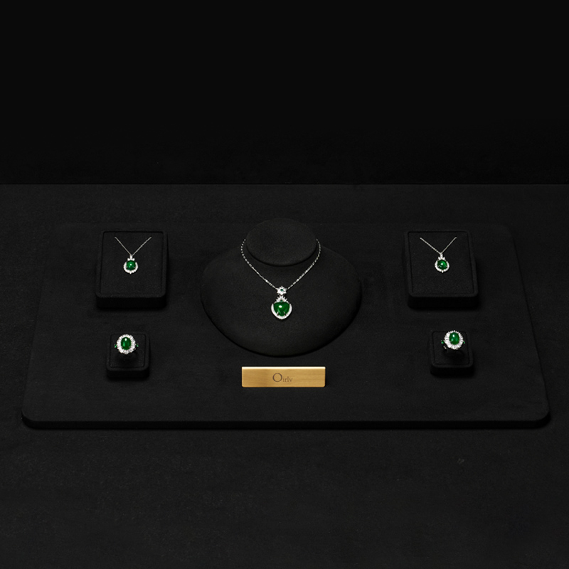 RX085 Necklace Display Storage Rack Jewelry Portrait Necklace Stand For Jade Gold Jewelry Necklace Display Props