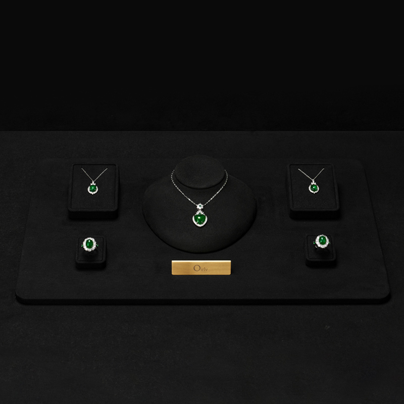 RX085 Necklace Display Storage Rack Jewelry Portrait Necklace Stand For Jade Gold Jewelry Necklace Display Props