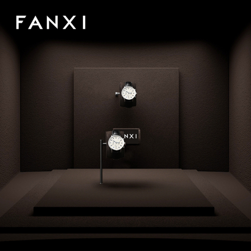 FANXI TT378 Hot Selling Watch Combination Set Display Stand Counter Showcase Metal Watch Microfiber Display Watch Display Props