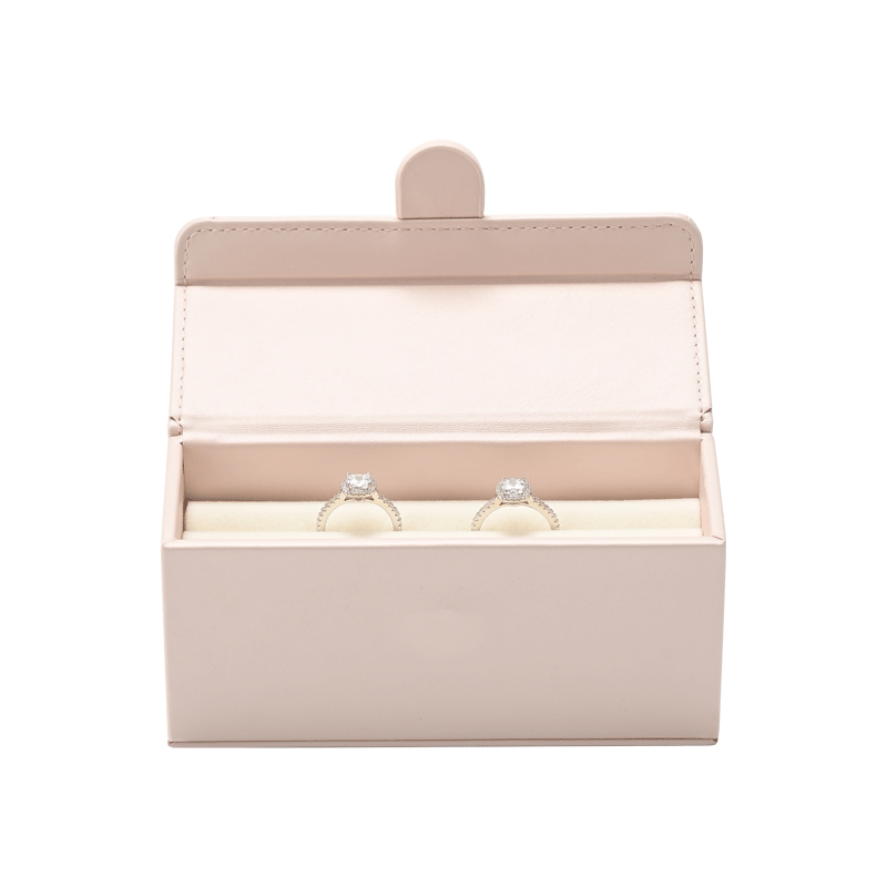 FANXI H176 Mini Ring Box Portable Jewelry Travel Case PU Leather Jewelry Box Earring Ring Jewelry Storage Box