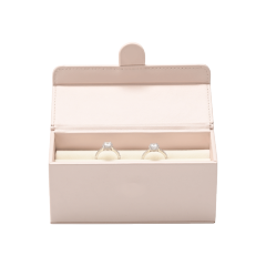 FANXI H176 Mini Ring Box Portable Jewelry Travel Case PU Leather Jewelry Box Earring Ring Jewelry Storage Box