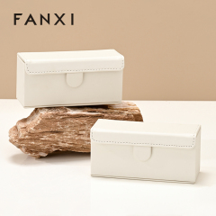 FANXI H176 Mini Ring Box Portable Jewelry Travel Case PU Leather Jewelry Box Earring Ring Jewelry Storage Box