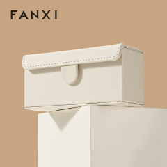 FANXI H176 Mini Ring Box Portable Jewelry Travel Case PU Leather Jewelry Box Earring Ring Jewelry Storage Box