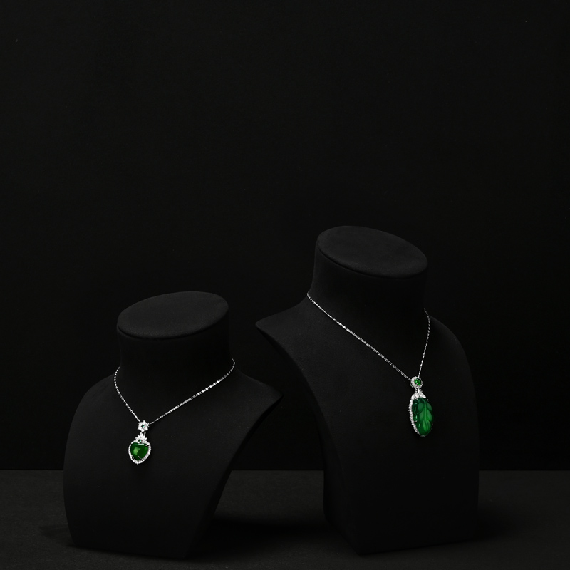 FANXI RX091-092 Jewelry Bust Jewelry Accessories Display Props Dark Black Senior Ring Earrings Model Metal Jewelry Display Stand