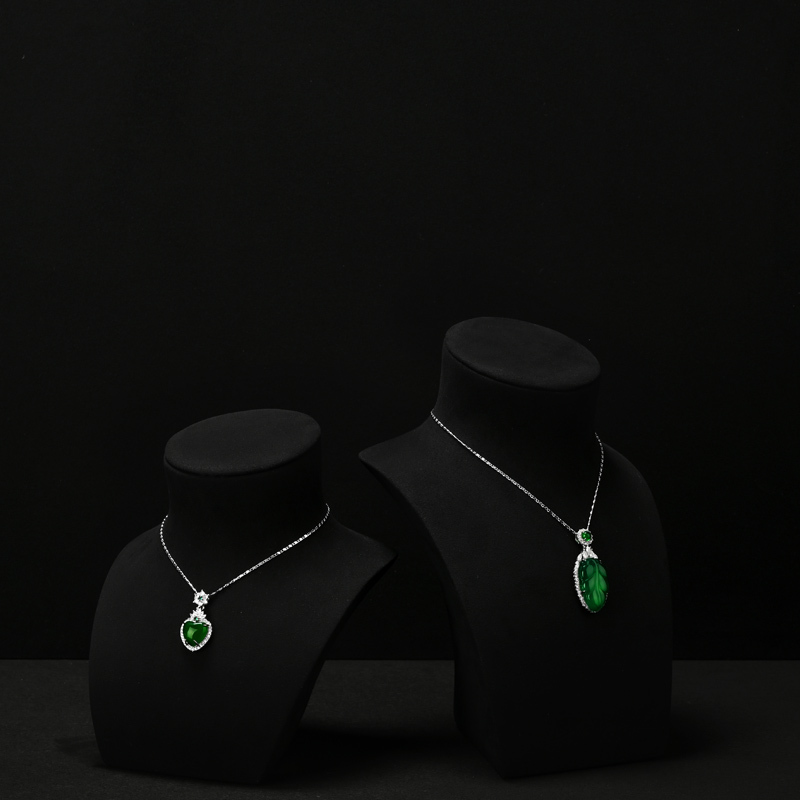 FANXI RX091-092 Jewelry Bust Jewelry Accessories Display Props Dark Black Senior Ring Earrings Model Metal Jewelry Display Stand