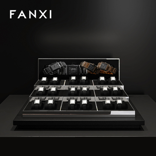 FANXI JS130 Fashionable Wholesale high-grade Metal Watches Jewelry Props Microfiber Watch Props Display Stand