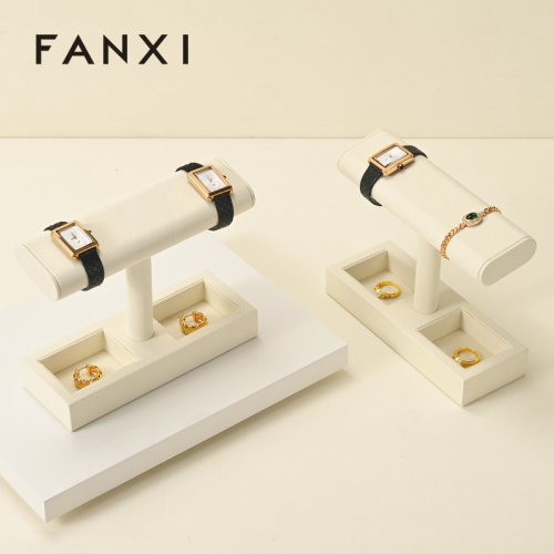 FANXI J003 Microfiber Watch Display Stand Custom Logo Jewelry Display Holder for Watch Necklace Bracelets Storage and Display