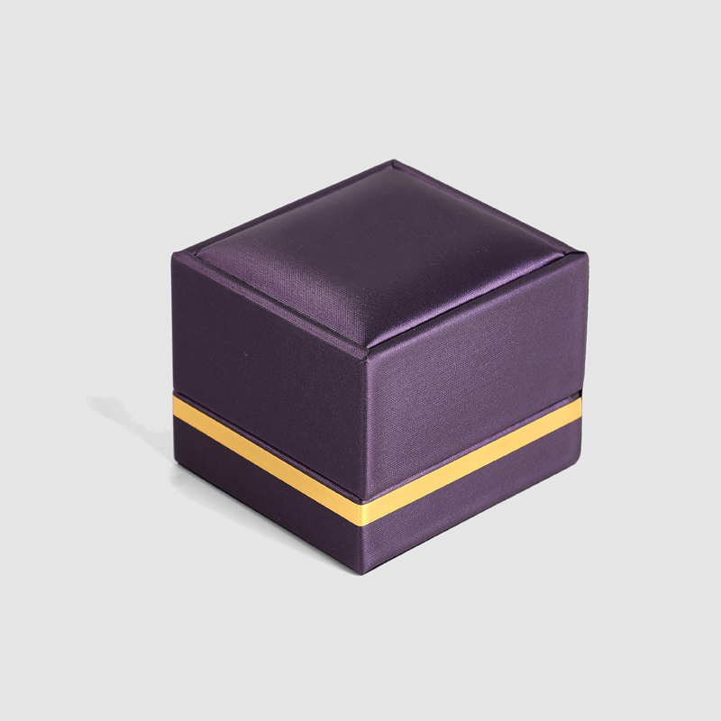 FANXI Custom purple velvet leather jewelry earring box