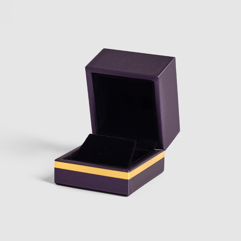 FANXI Custom purple velvet leather jewelry earring box
