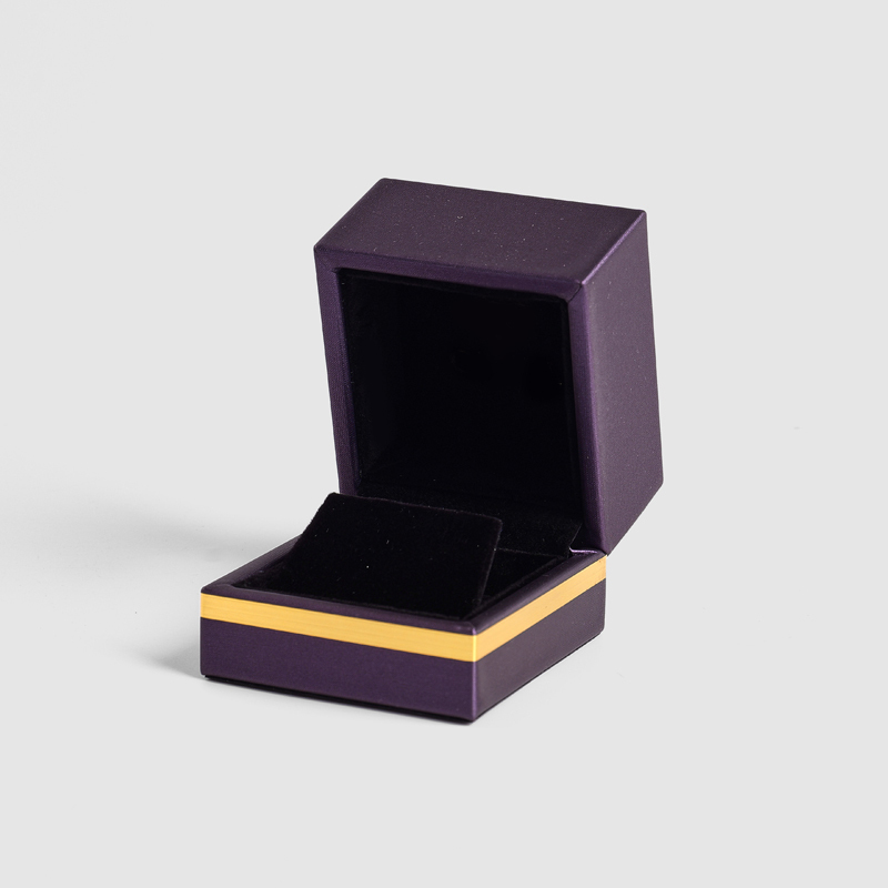 FANXI Custom purple velvet leather jewelry earring box