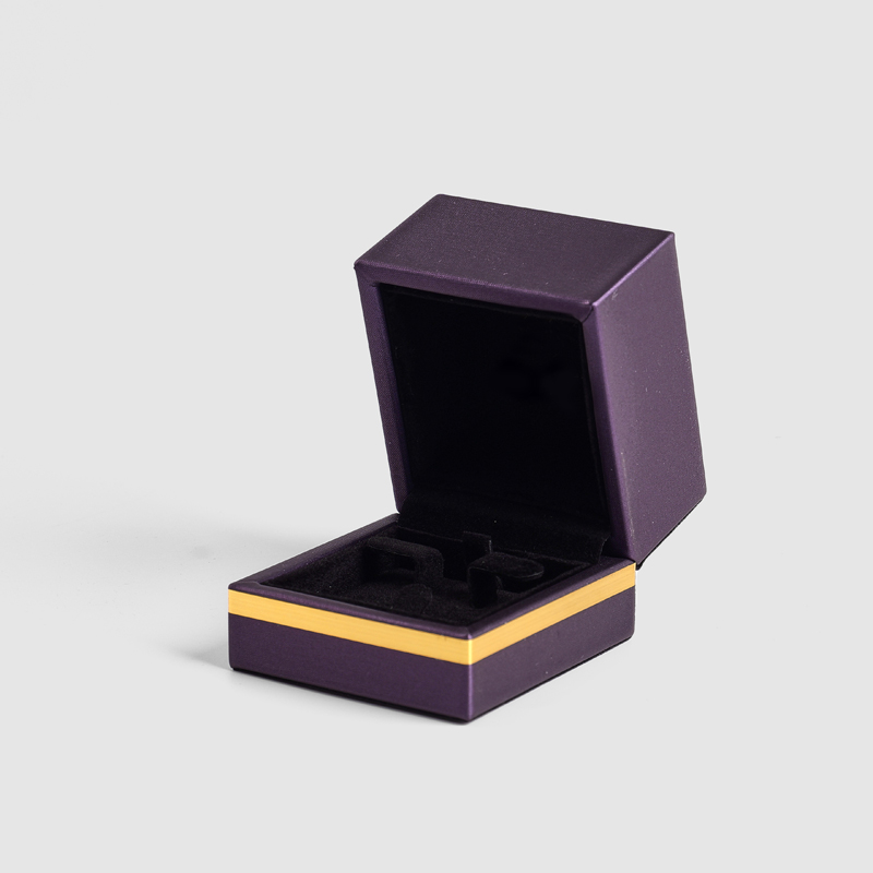 FANXI Custom purple velvet leather jewelry multi functional ring box