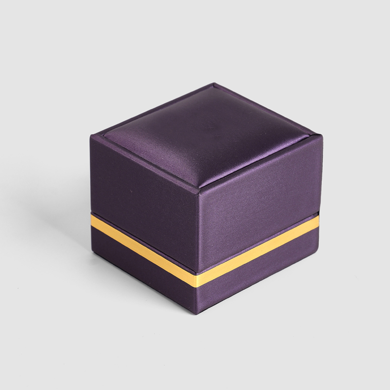 FANXI Custom purple velvet leather jewelry multi functional ring box