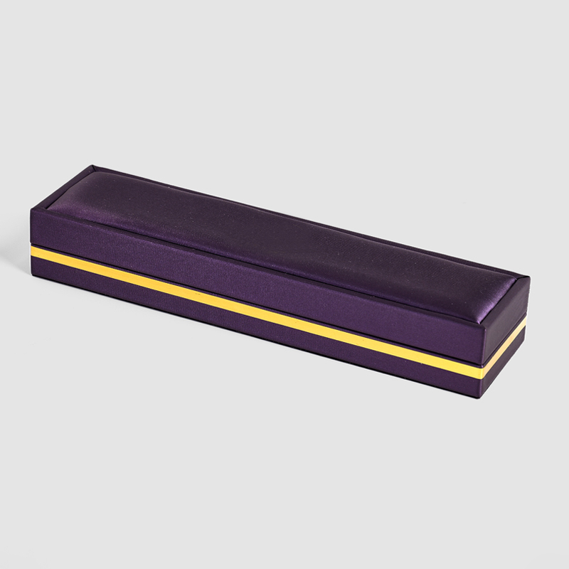FANXI Custom purple velvet leather jewelry long chain box