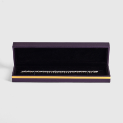 FANXI Custom purple velvet leather jewelry long chain box