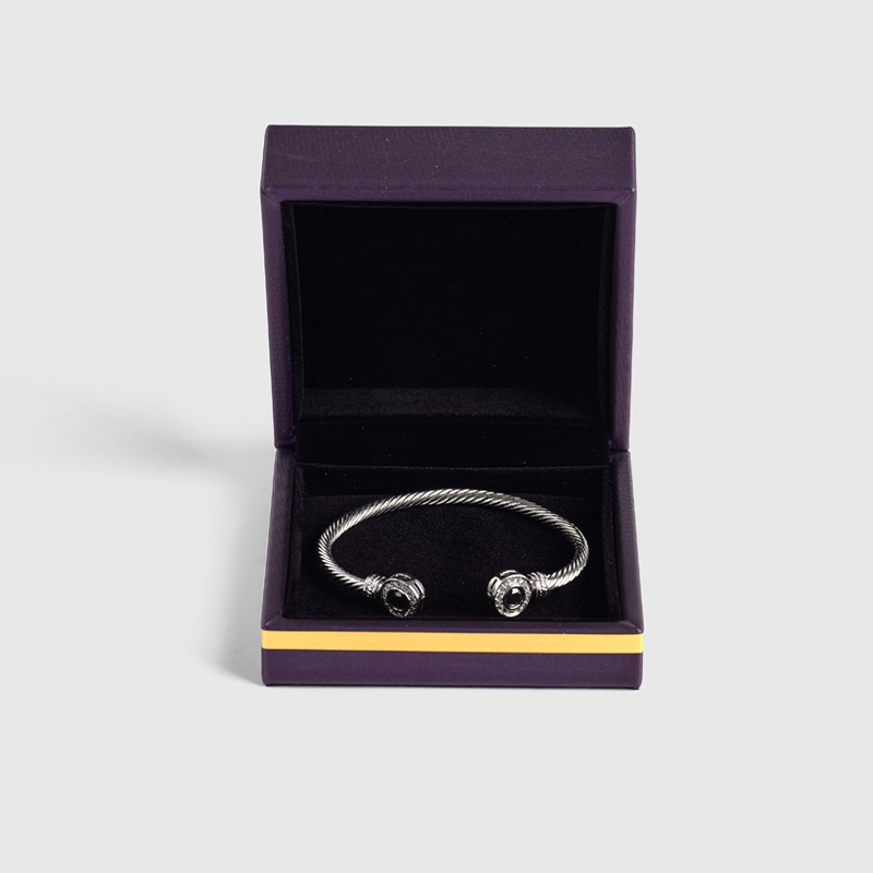 FANXI Custom purple velvet leather jewelry bracelet box